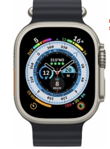 Apple Watch Ultra GPS + Cellular Caja titanio 49mm Correa Ocean Medianoche MQFK3TY/A