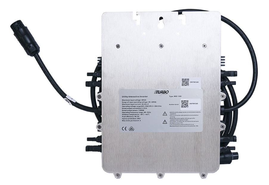 TURBO ENERGY HYBRID MICRO INVERTER 1600 W WITH 4 INPUTS FOR PANELS
