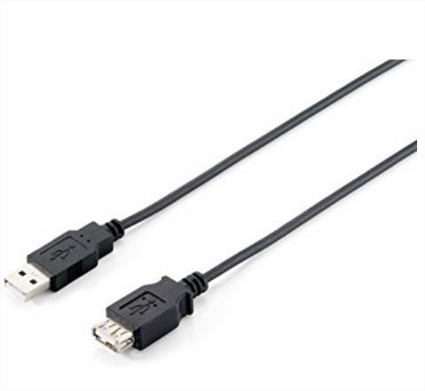 Cable Alargador USB/A/H a USB/A/M  5 metros Negro
