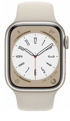 Apple Watch Series 8 GPS Caja aluminio Blanco estrella 41mm Correa deportiva Blanco estrella MNP63TY/A