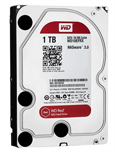 WD Red NAS - WD10EFRX - Disco duro - 1 TB - interno - 3.5" - SATA 6Gb/s - búfer: 64 MB - 5.400 rpm