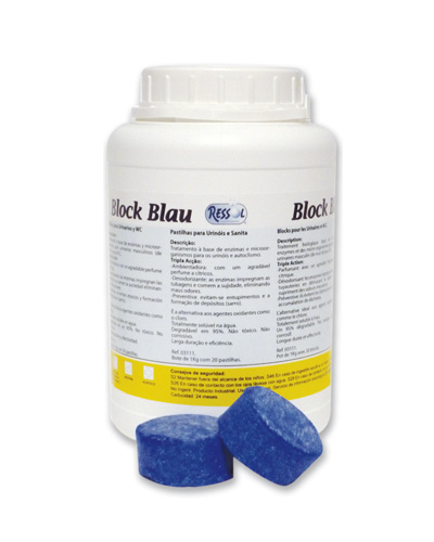 Pastillas Para Urinario Block Blau 1 Kg. 20 pastillas