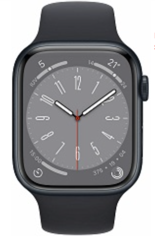 Apple watch series 8 gps caja aluminio medianoche 45mm correa deportiva medianoche  MNP13TY/A