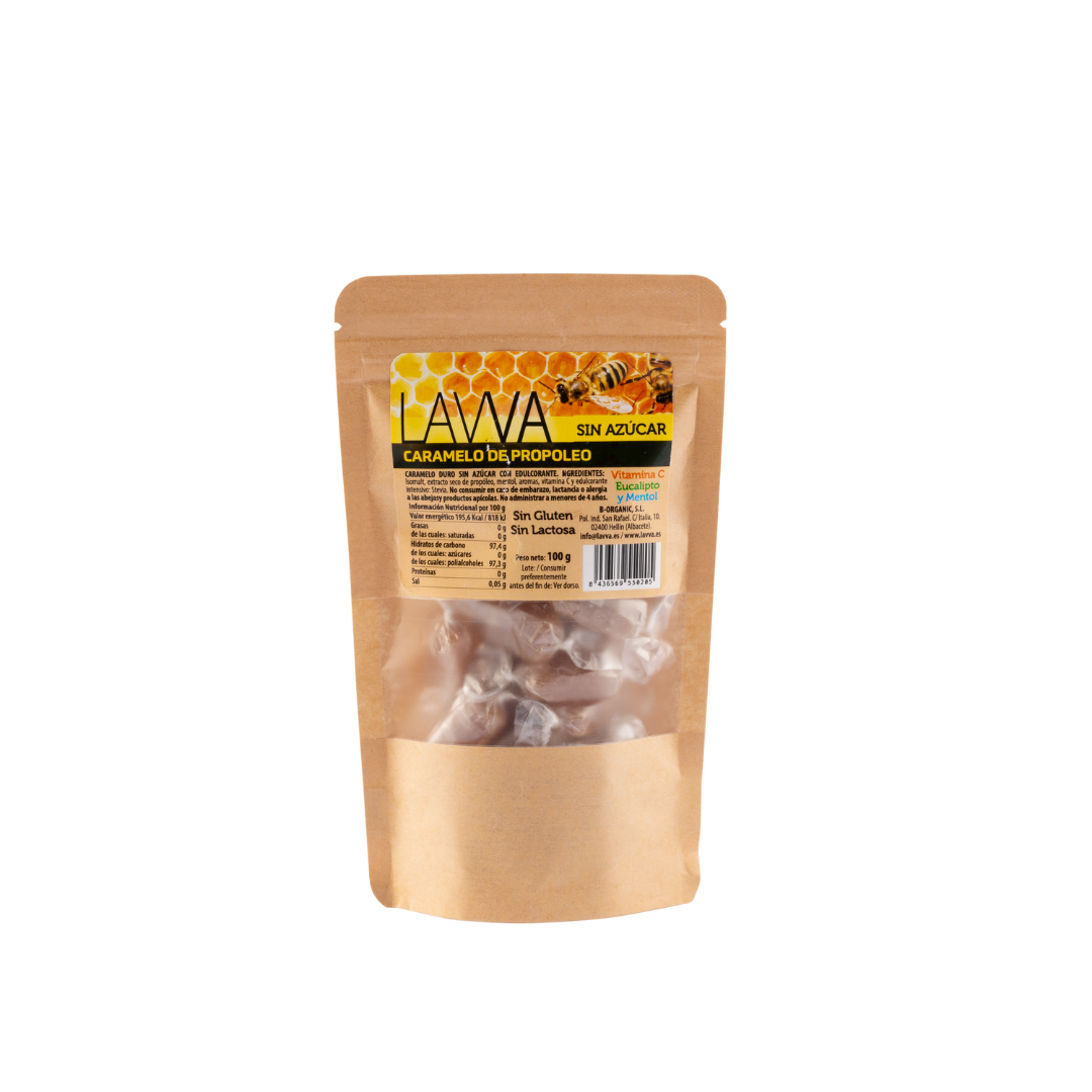 Caramelo Sin Azúcar con Propóleo 100gr LAVVA